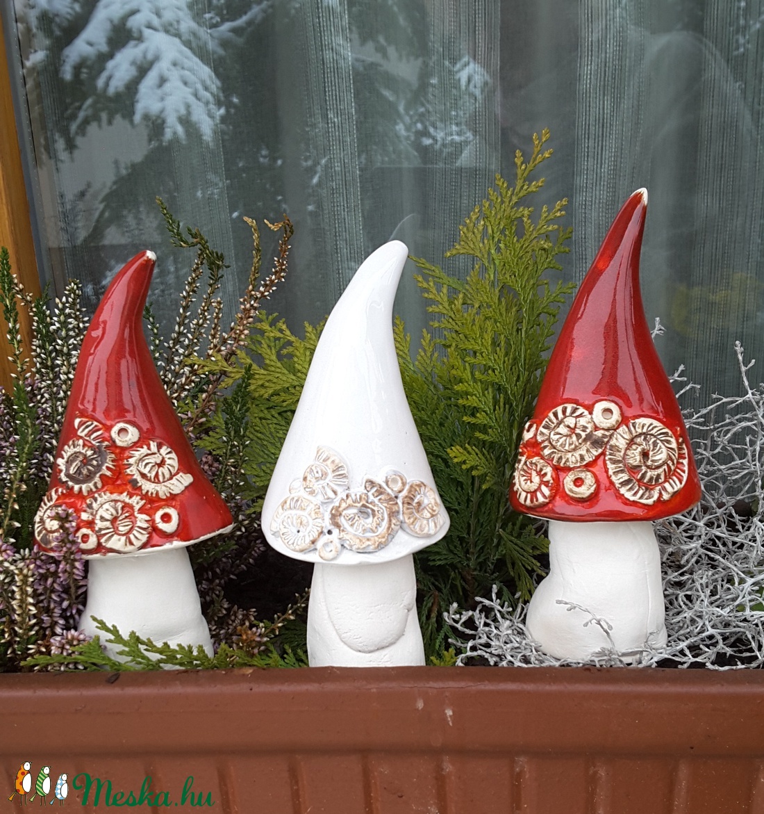 ,Díszkerti  GombákKerámia Kerti,Lakás Dísz -  - Meska.hu