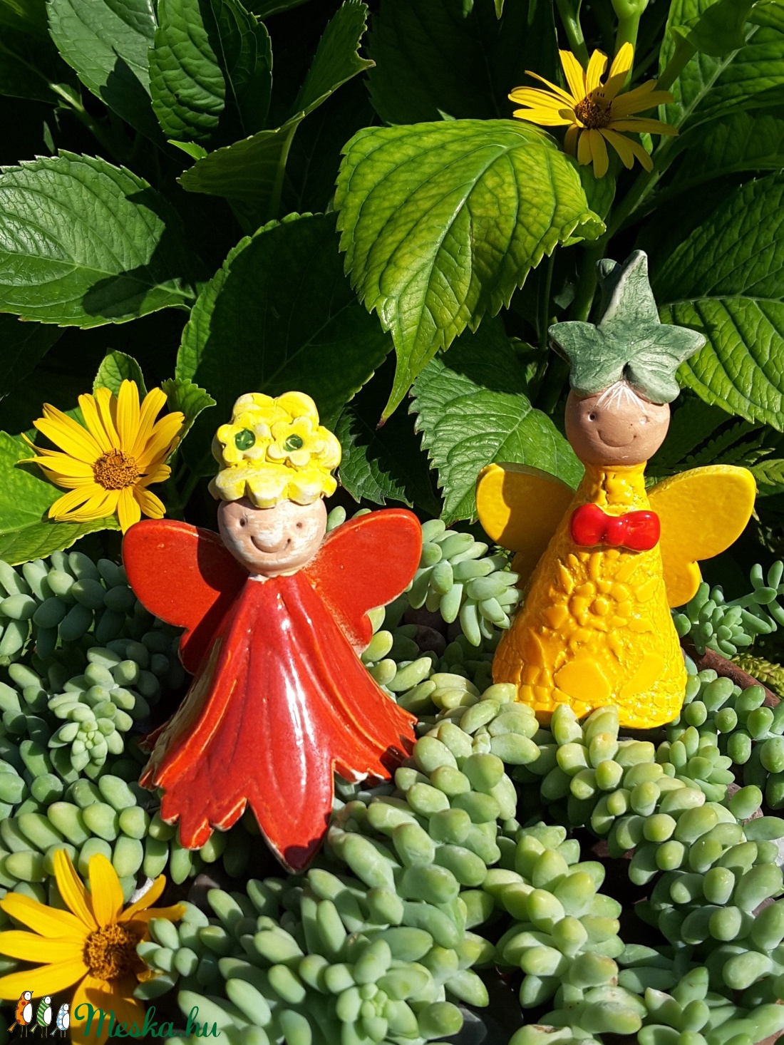 ,Lili és Lola2db Kerámia Virágtündér -  - Meska.hu
