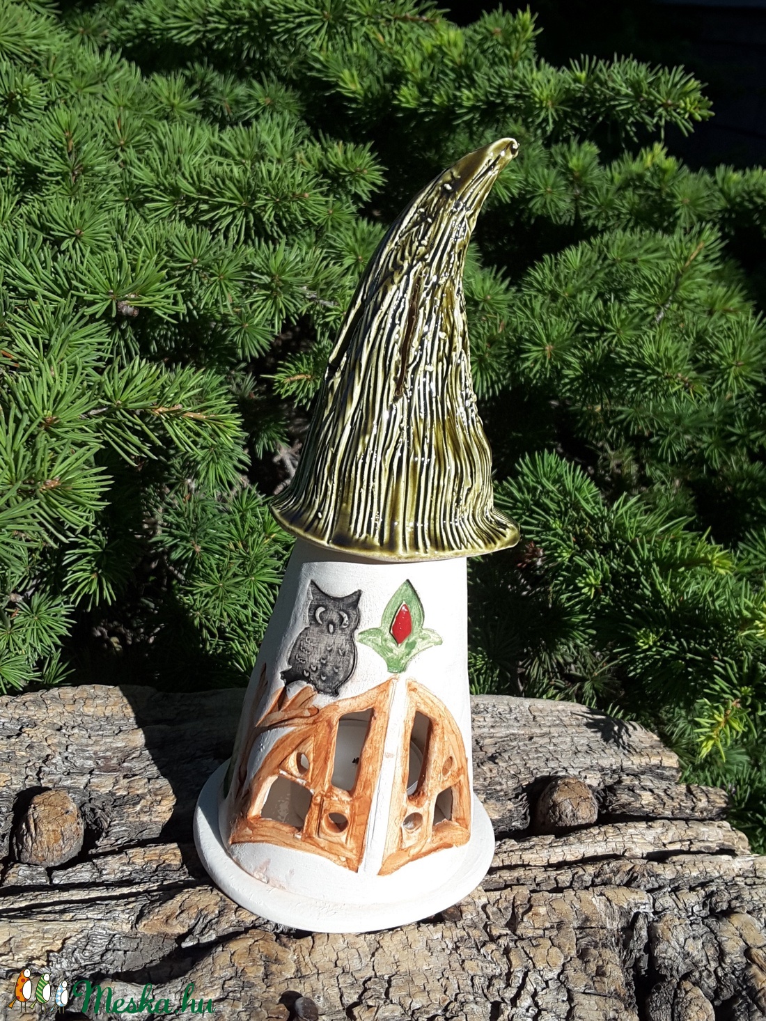  Kerámia Manóház, Mécsestartó (B) - otthon & életmód - ház & kert - kerti dísz - Meska.hu