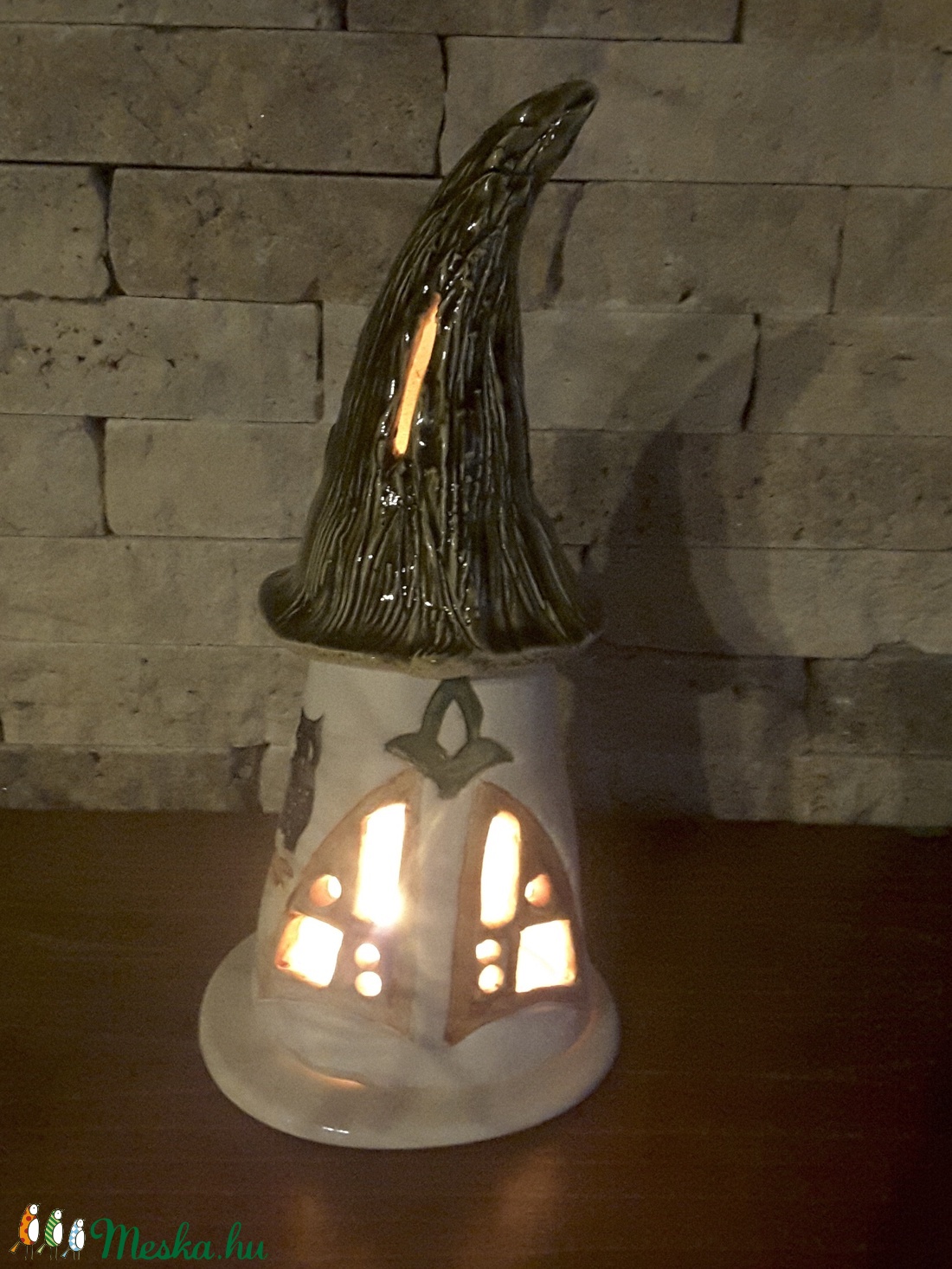  Kerámia Manóház, Mécsestartó (B) - otthon & életmód - ház & kert - kerti dísz - Meska.hu