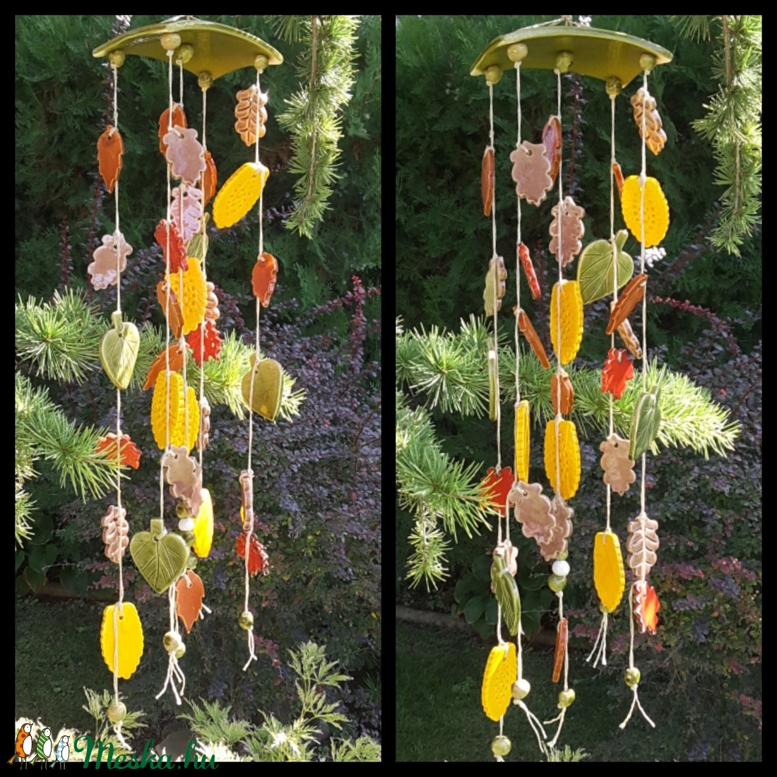 , Őszi Dallamok  Kerámia  Szélcsengő - otthon & életmód - ház & kert - szélcsengő - Meska.hu