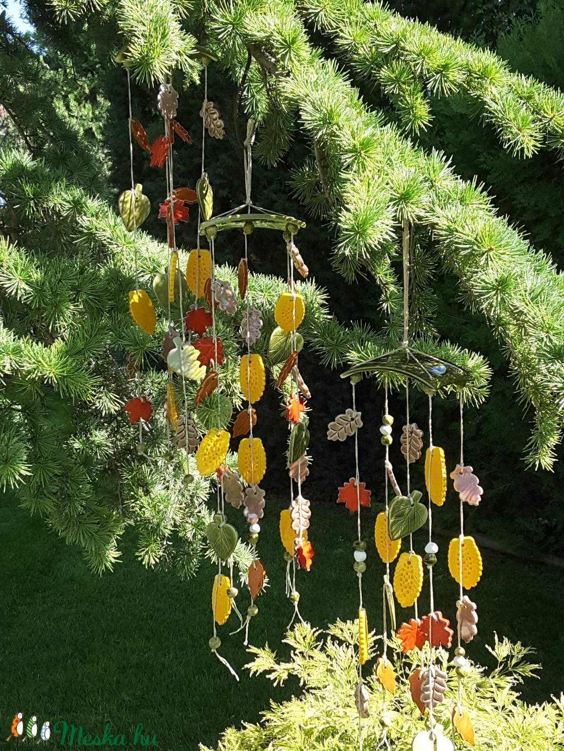 , Őszi Dallamok  Kerámia  Szélcsengő - otthon & életmód - ház & kert - szélcsengő - Meska.hu