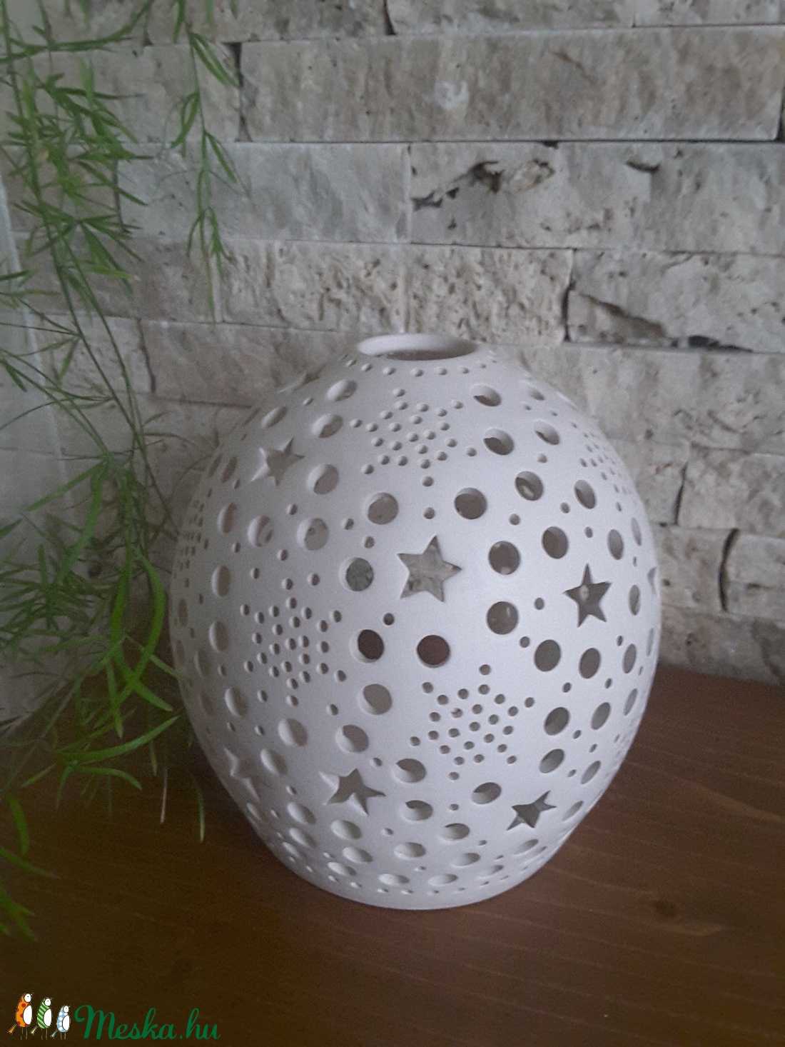 , Csillagfény Kerámia Mécsestartó - otthon & életmód - dekoráció - Meska.hu