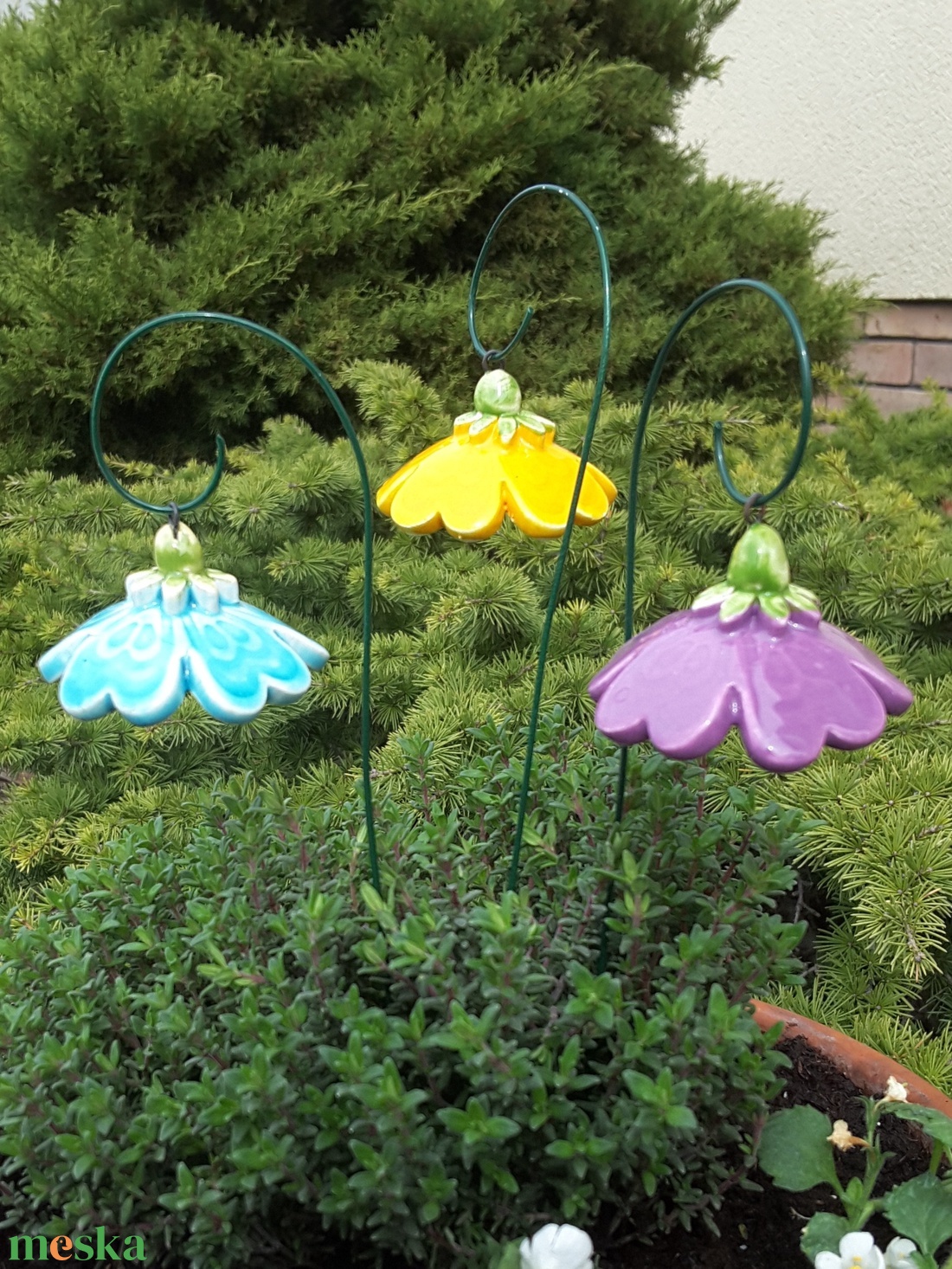 3db ,Tarka-Barka  Kerámia Harangvirág  - otthon & életmód - dekoráció - Meska.hu