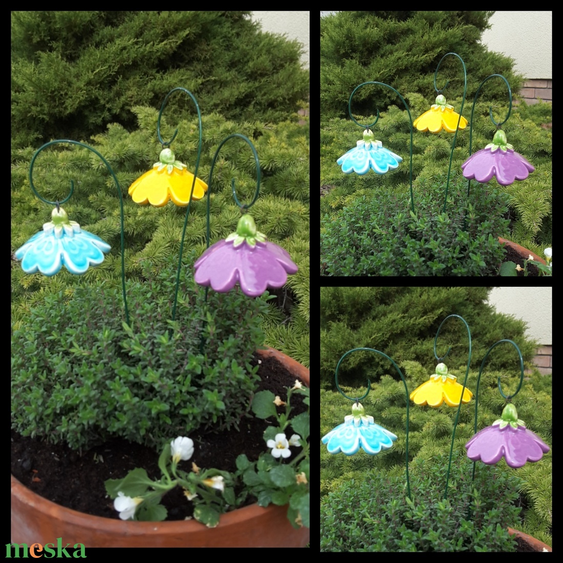 3db ,Tarka-Barka  Kerámia Harangvirág  - otthon & életmód - dekoráció - Meska.hu