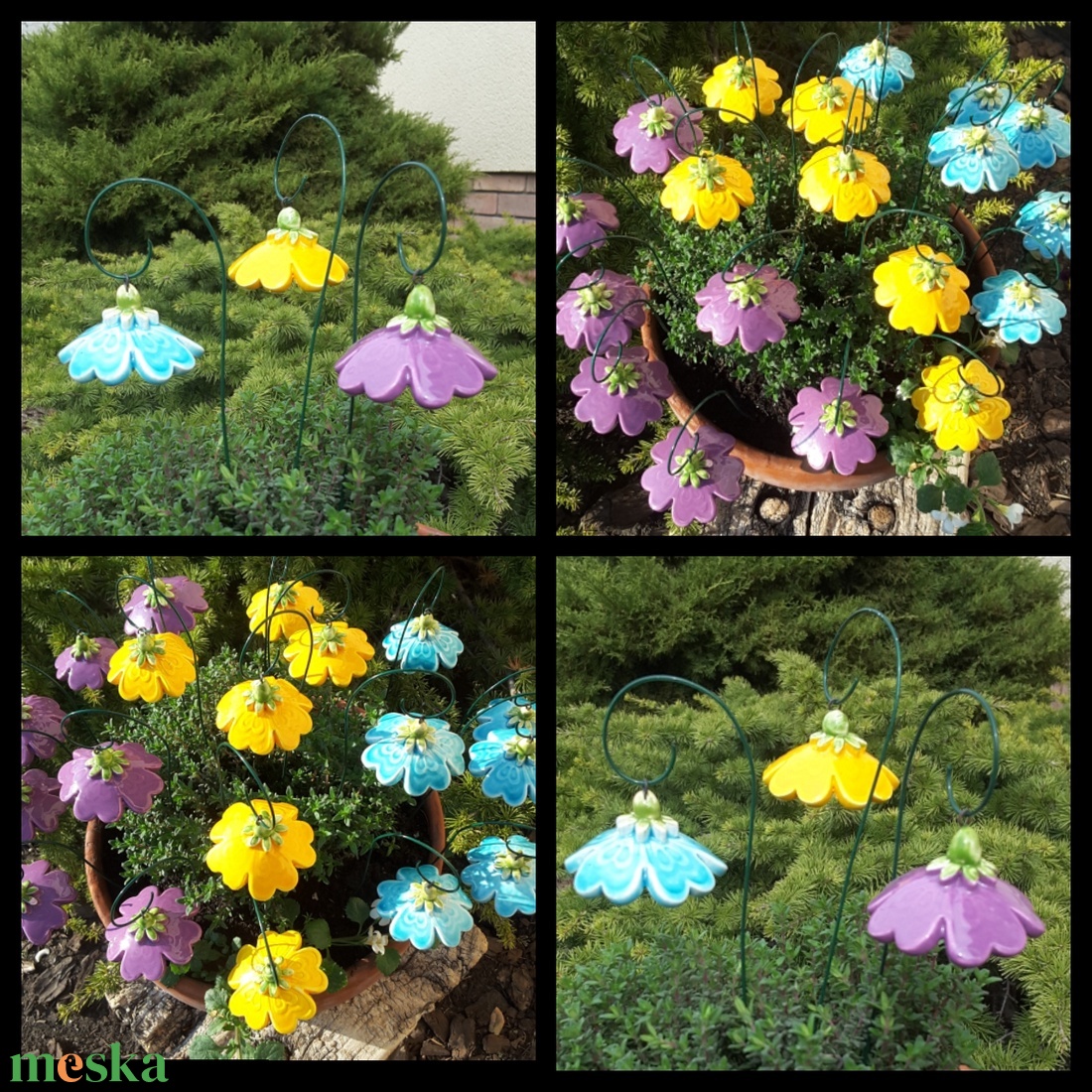 3db ,Tarka-Barka  Kerámia Harangvirág  - otthon & életmód - dekoráció - Meska.hu