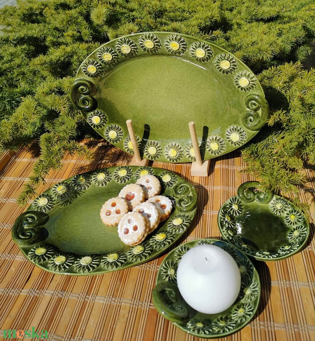 ,Vintage 2db  Kerámia mécsestartó - otthon & életmód - gyertya, illat, aroma - gyertyatartó - Meska.hu