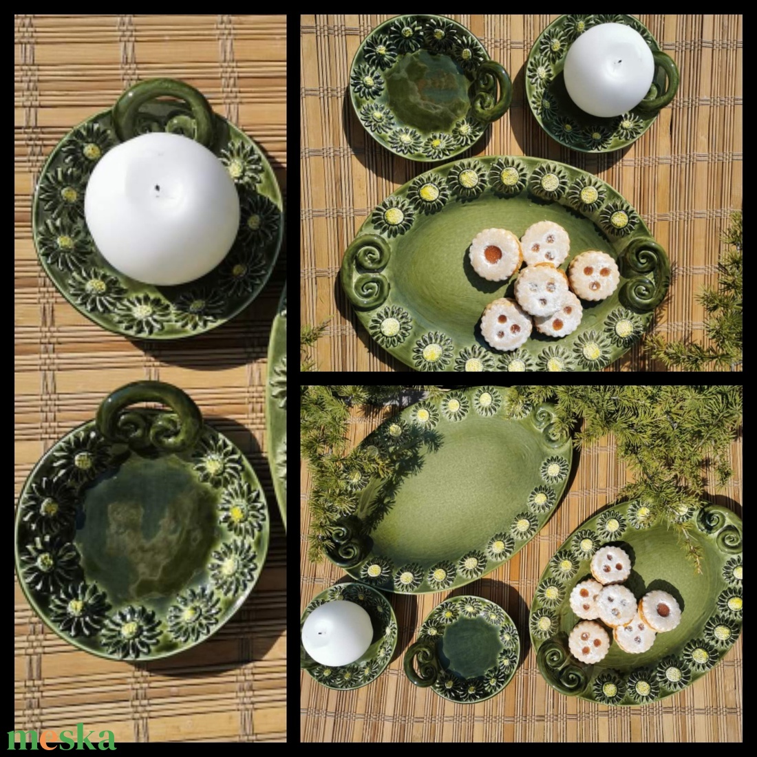 ,Vintage 2db  Kerámia mécsestartó - otthon & életmód - gyertya, illat, aroma - gyertyatartó - Meska.hu