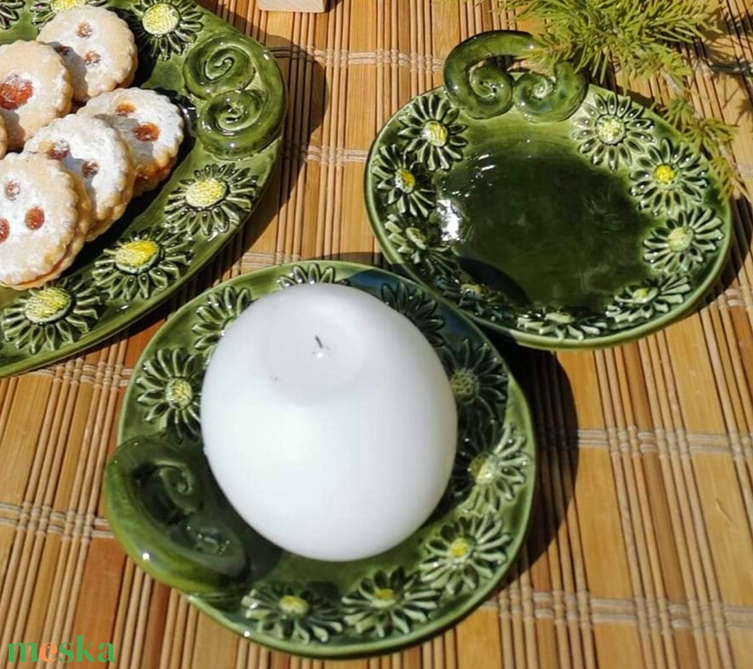 ,Vintage 2db  Kerámia mécsestartó - otthon & életmód - gyertya, illat, aroma - gyertyatartó - Meska.hu