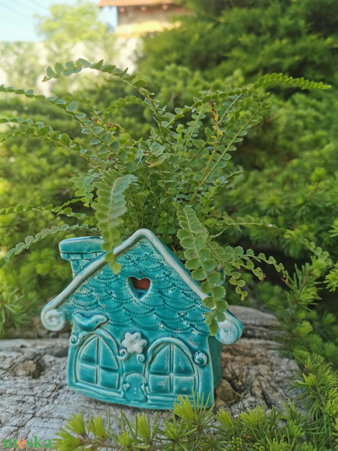 , Házikós Kerámia kaspó(B) - otthon & életmód - dekoráció - virágdísz és tartó - cserép & kaspó - Meska.hu