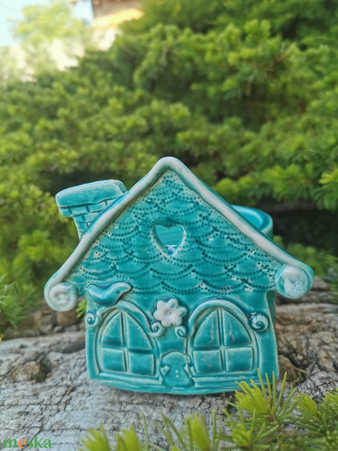 , Házikós Kerámia kaspó(B) - otthon & életmód - dekoráció - virágdísz és tartó - cserép & kaspó - Meska.hu