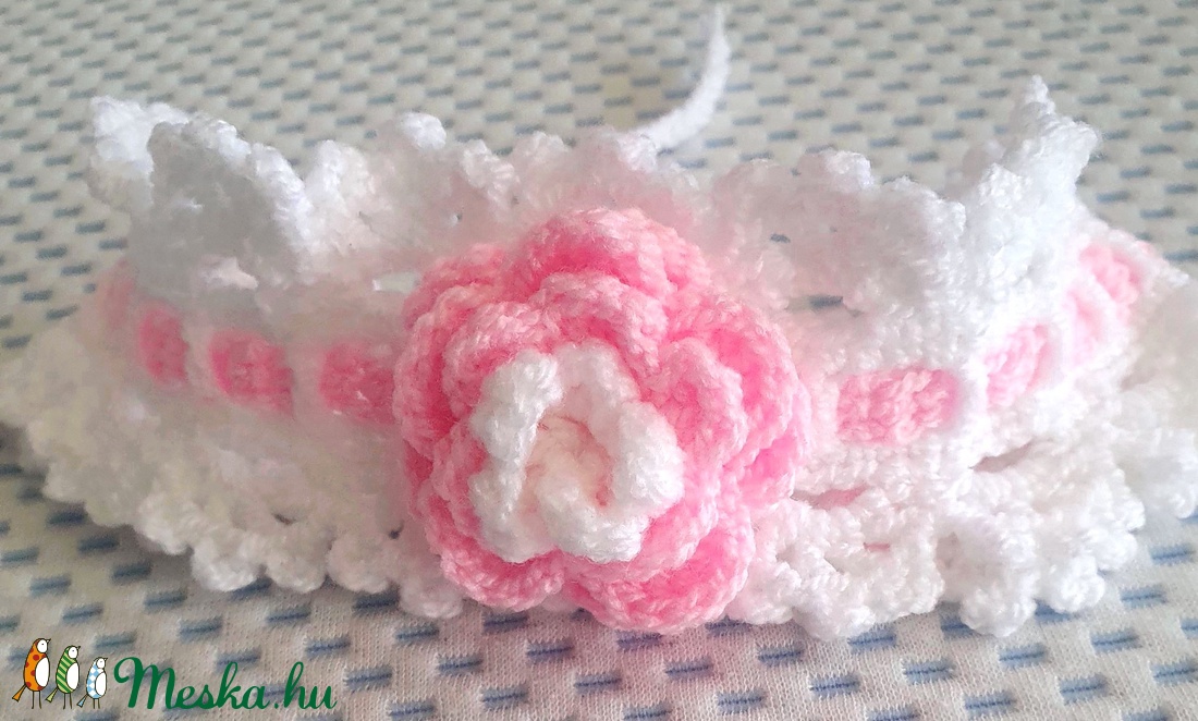 baba fejpánt, horgolt - ruha & divat - hajdísz & hajcsat - hajráf & hajpánt - Meska.hu