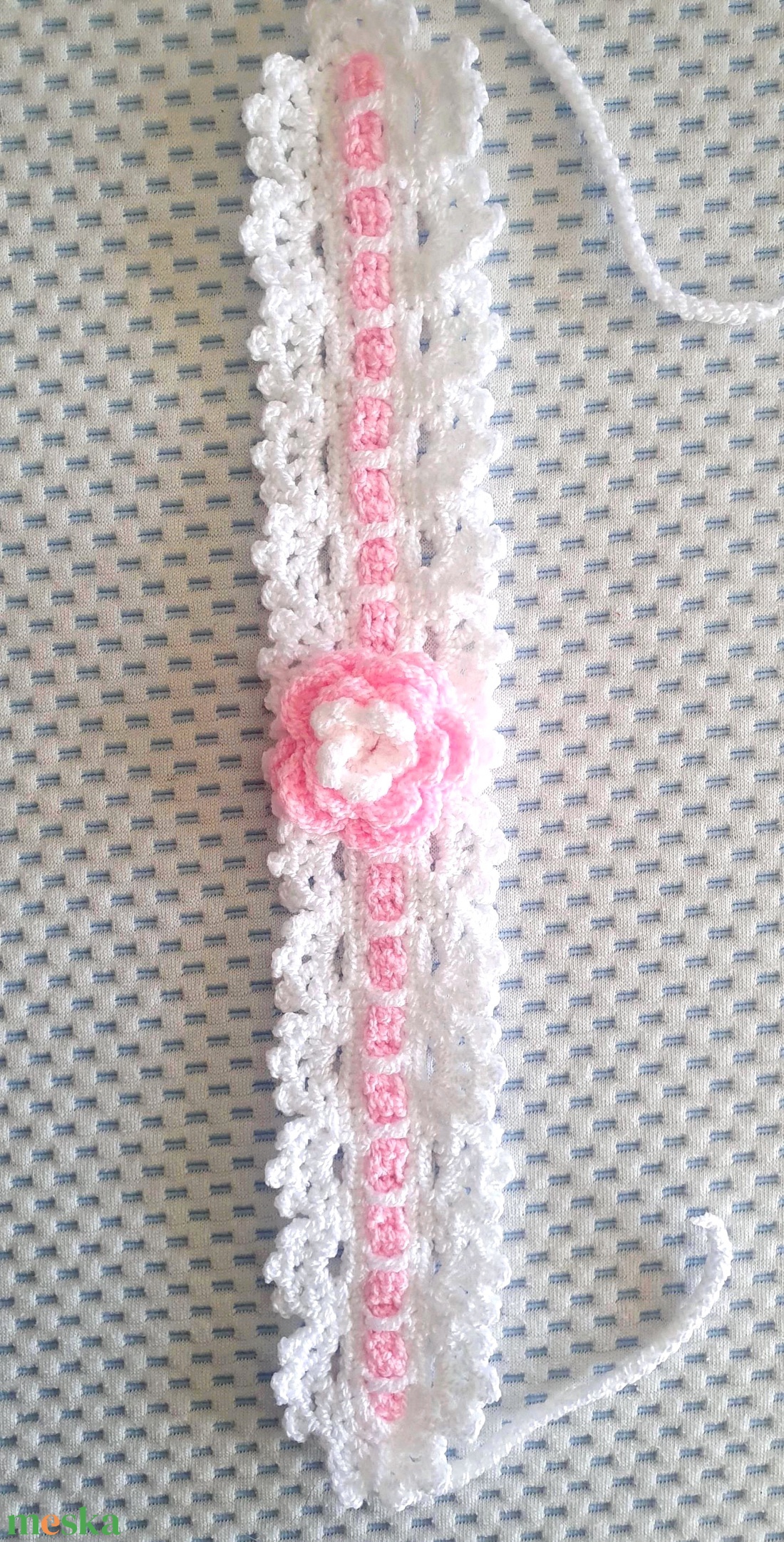 baba fejpánt, horgolt - ruha & divat - hajdísz & hajcsat - hajráf & hajpánt - Meska.hu