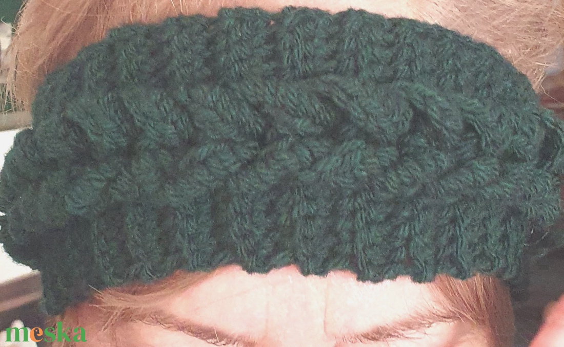 Horgolt  fejpánt, fülvédő - ruha & divat - hajdísz & hajcsat - hajráf & hajpánt - Meska.hu