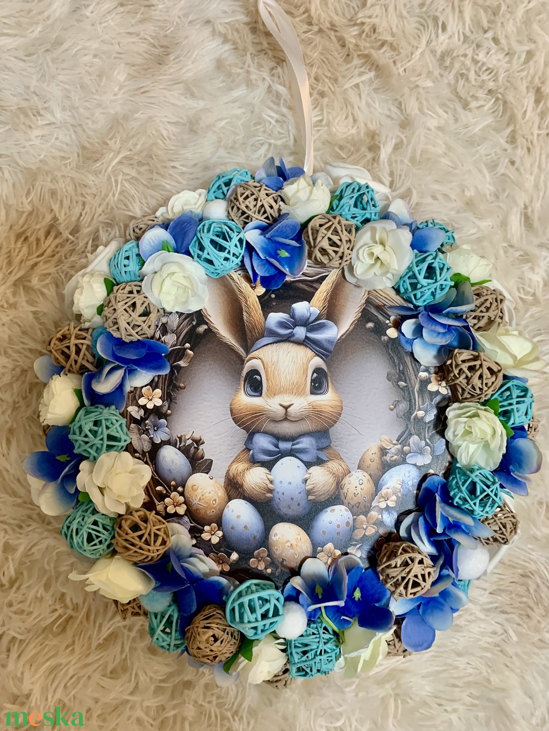 Húsvéti ajtó kopogtató - ünnepi díszek, dekorációk - húsvéti díszek és dekorációk - húsvéti ajtódísz, kopogtató - Meska.hu