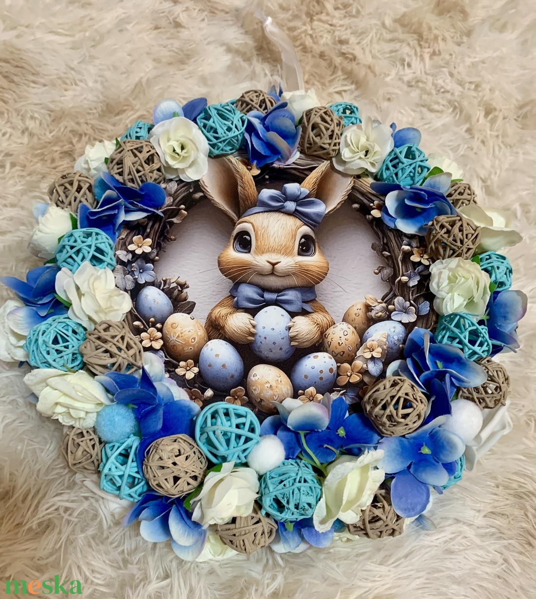 Húsvéti ajtó kopogtató - ünnepi díszek, dekorációk - húsvéti díszek és dekorációk - húsvéti ajtódísz, kopogtató - Meska.hu