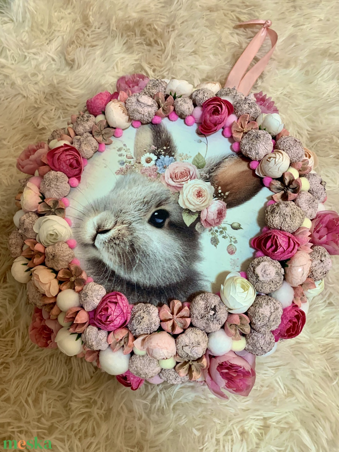 Húsvéti ajtó kopogtató - ünnepi díszek, dekorációk - húsvéti díszek és dekorációk - húsvéti ajtódísz, kopogtató - Meska.hu