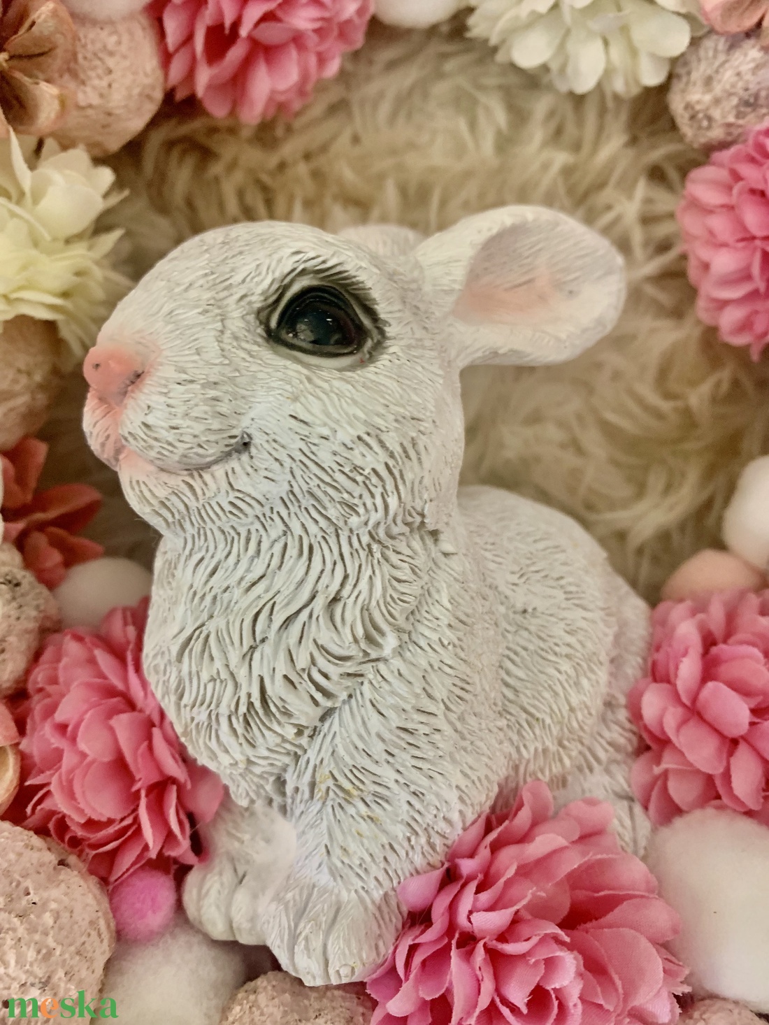 Húsvéti nyuszis Ajtó kopogtató - ünnepi díszek, dekorációk - húsvéti díszek és dekorációk - húsvéti ajtódísz, kopogtató - Meska.hu