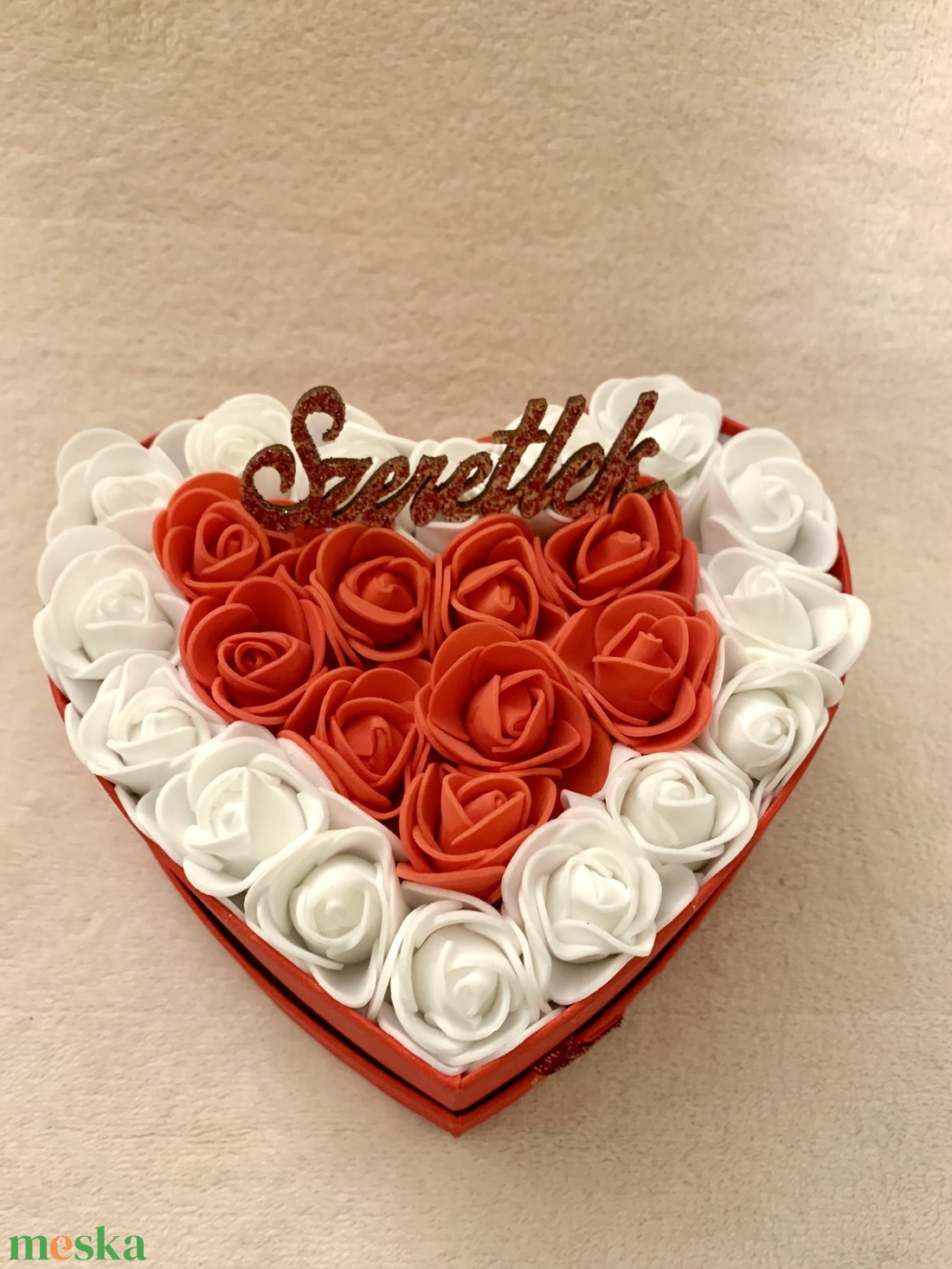 Valentin napi örök rózsa box - otthon & életmód - dekoráció - asztal és polc dekoráció - díszdoboz - Meska.hu