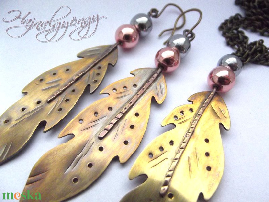 Toll - fülbevaló - ékszer - fülbevaló - lógó fülbevaló - Meska.hu