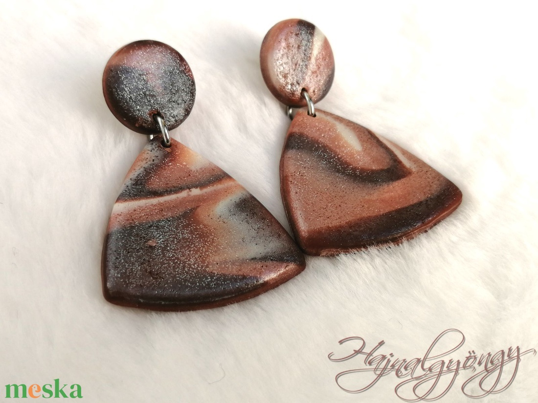 Rose gold háromszög fülbevaló - ékszer - fülbevaló - lógó fülbevaló - Meska.hu Rose gold háromszög fülbevaló - ékszer - fülbevaló - lógó fülbevaló - Meska.hu
