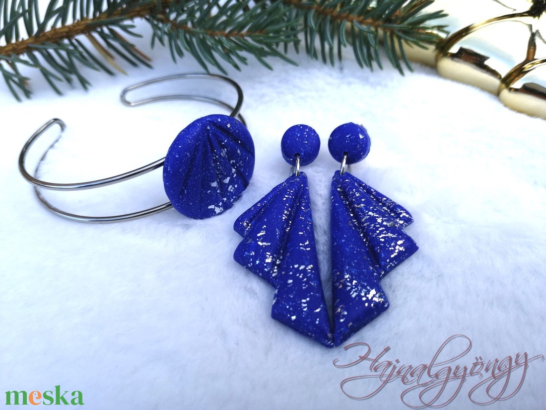 Királykék ezüst ékszerszett - ékszer - ékszerszett - Meska.hu