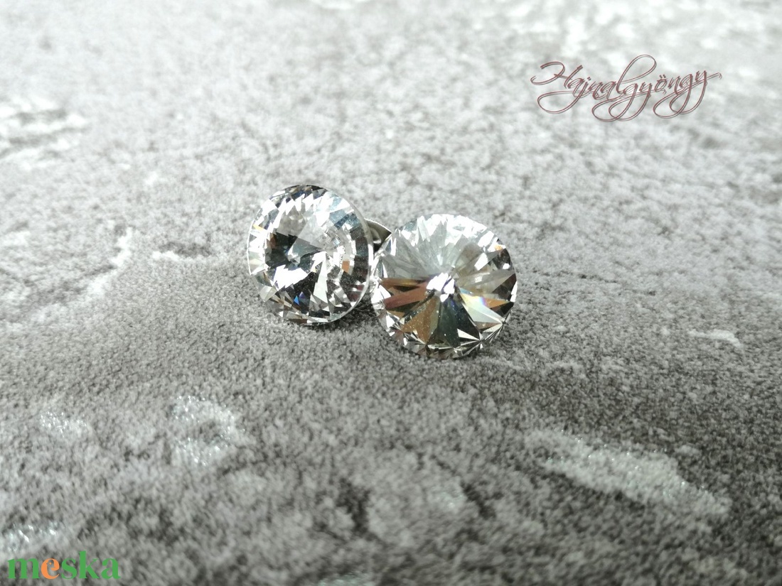 CRYSTAL fülbevaló 12 mm - ékszer - fülbevaló - pötty fülbevaló - Meska.hu CRYSTAL fülbevaló 12 mm - ékszer - fülbevaló - pötty fülbevaló - Meska.hu