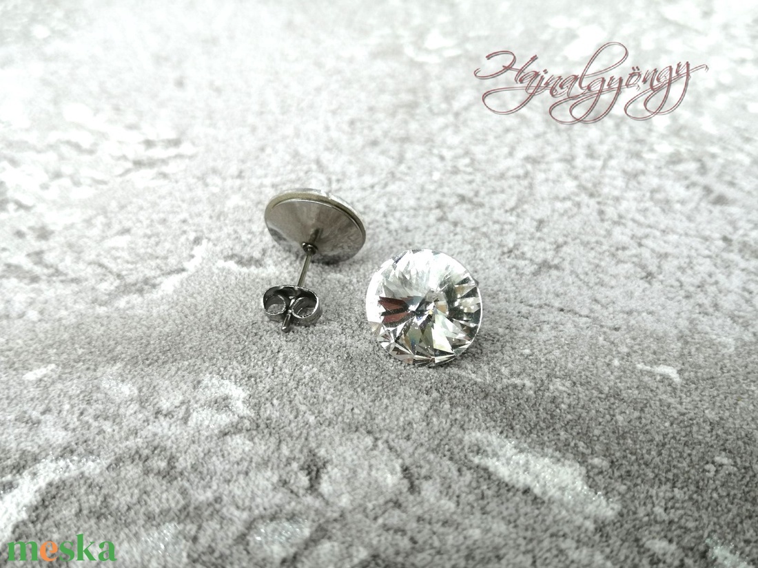 CRYSTAL fülbevaló 12 mm - ékszer - fülbevaló - pötty fülbevaló - Meska.hu CRYSTAL fülbevaló 12 mm - ékszer - fülbevaló - pötty fülbevaló - Meska.hu