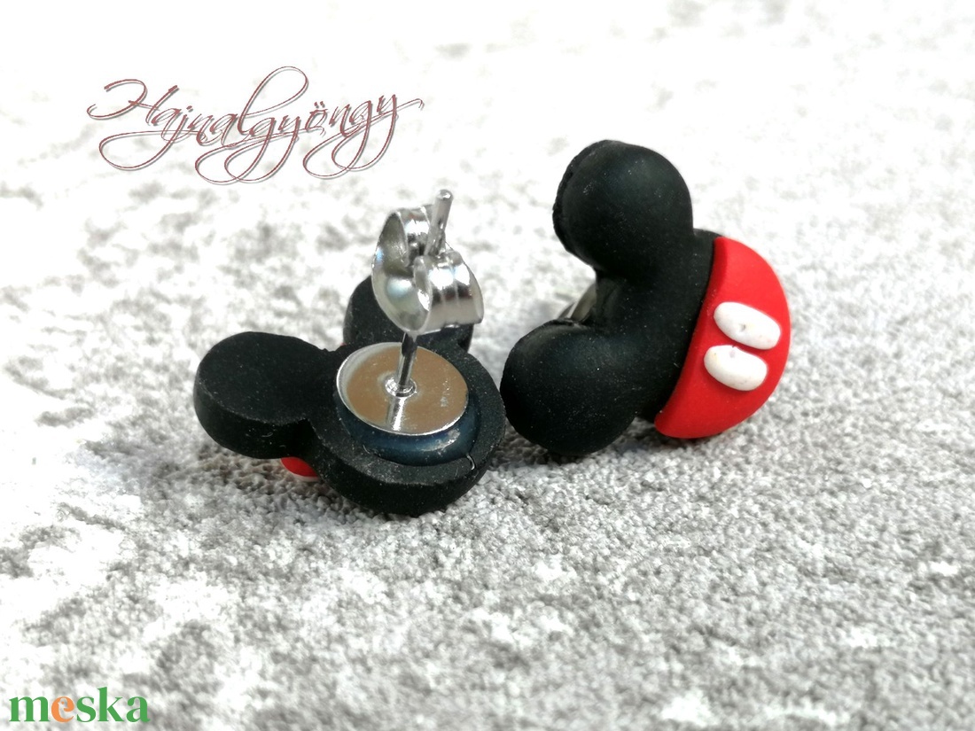 Egérkék  fülbevaló - ékszer - fülbevaló - pötty fülbevaló - Meska.hu
