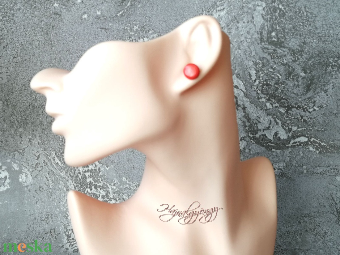 NARANCSSÁRGA fülbevaló - ékszer - fülbevaló - pötty fülbevaló - Meska.hu