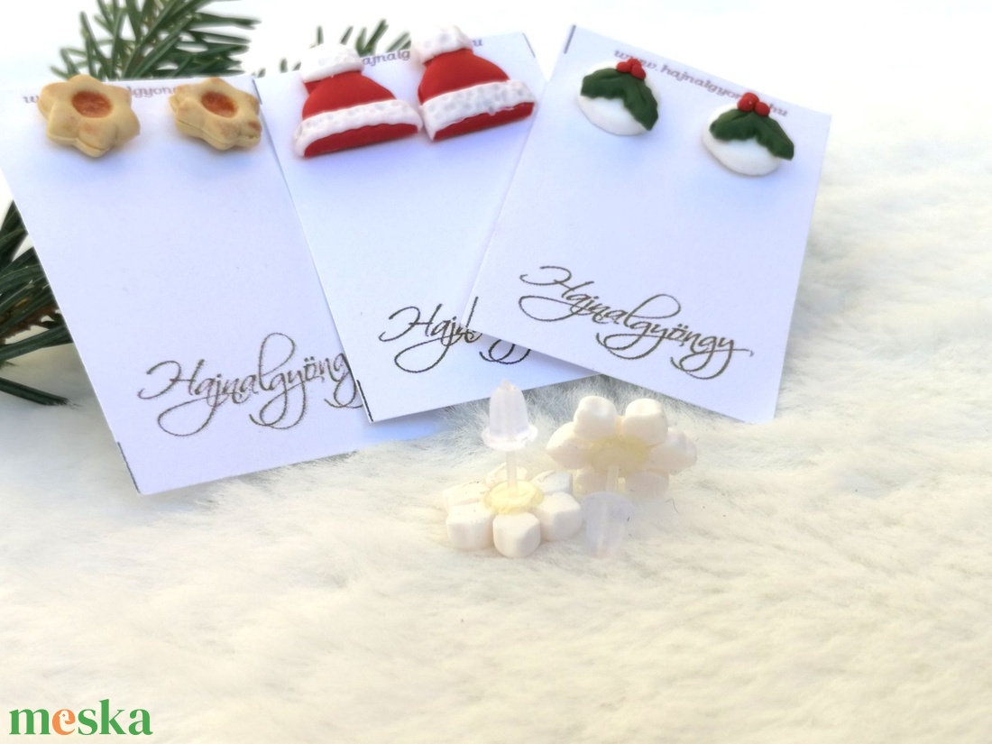 VILÁGÍTÓ HÓPIHE  fülbevaló - ékszer - fülbevaló - pötty fülbevaló - Meska.hu