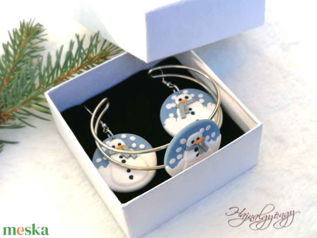 Hóember ékszerszett - ékszer - ékszerszett - Meska.hu