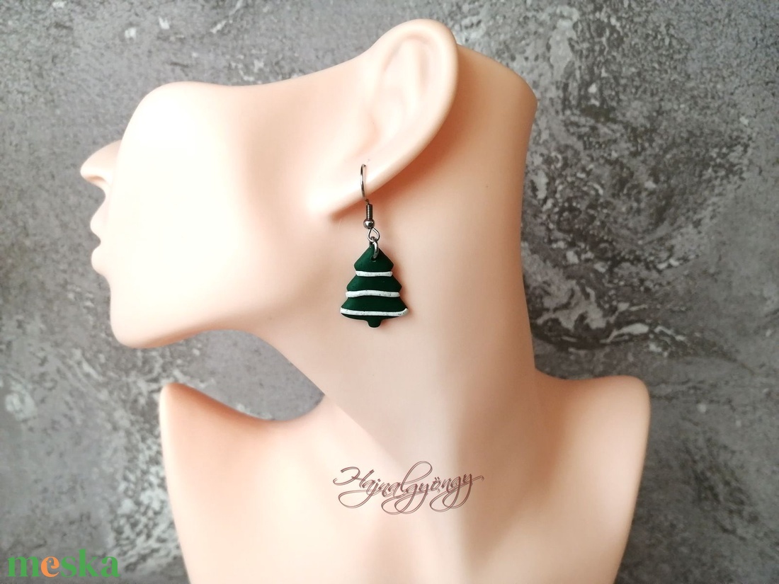 KARÁCSONYFA  fülbevaló - ékszer - fülbevaló - lógó fülbevaló - Meska.hu