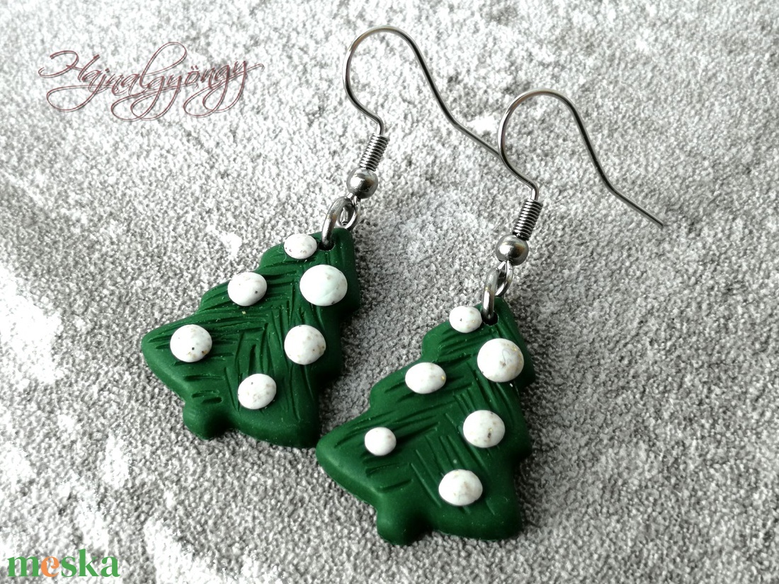 KARÁCSONYFA  fülbevaló - ékszer - fülbevaló - lógó fülbevaló - Meska.hu