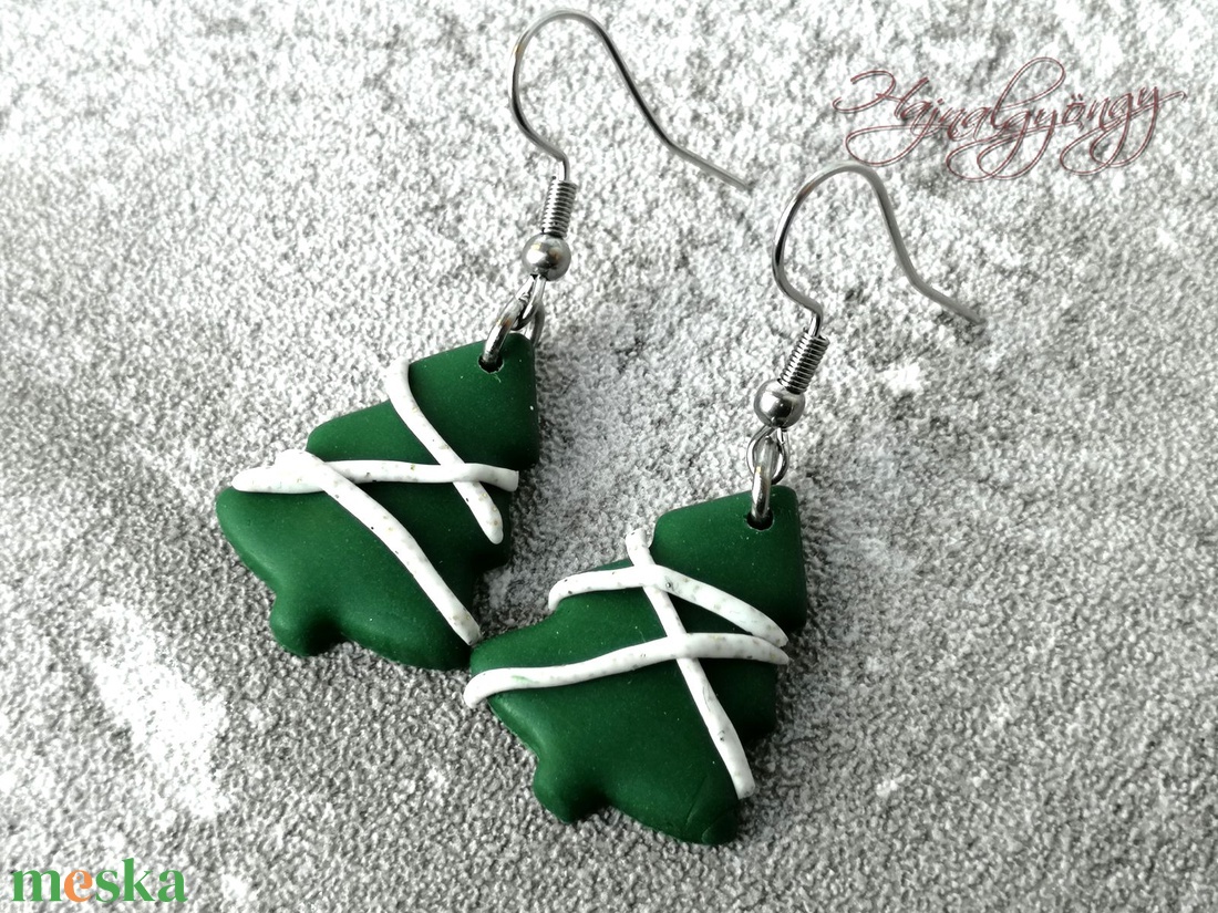 KARÁCSONYFA  fülbevaló - ékszer - fülbevaló - lógó fülbevaló - Meska.hu