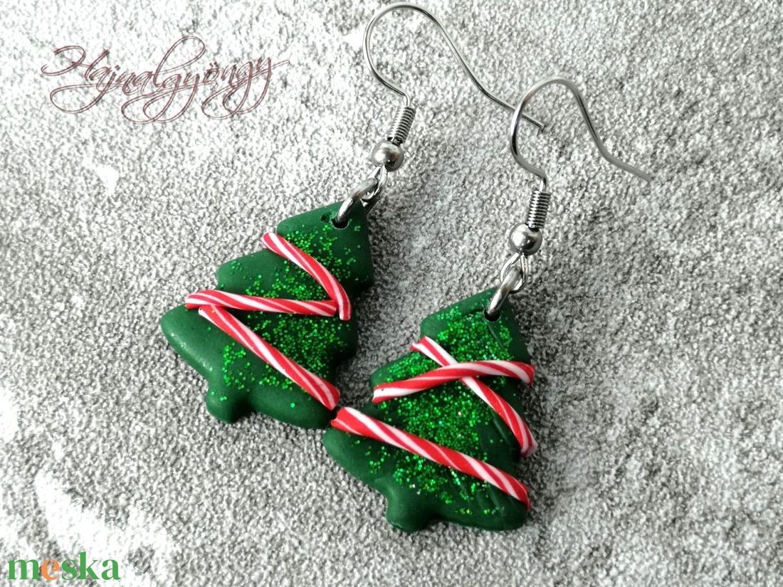 KARÁCSONYFA  fülbevaló - ékszer - fülbevaló - lógó fülbevaló - Meska.hu