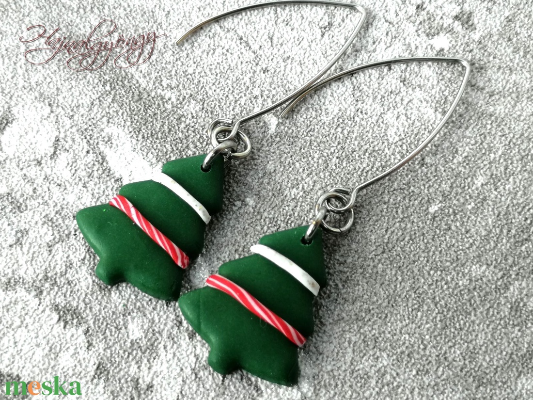 KARÁCSONYFA  fülbevaló - ékszer - fülbevaló - lógó fülbevaló - Meska.hu