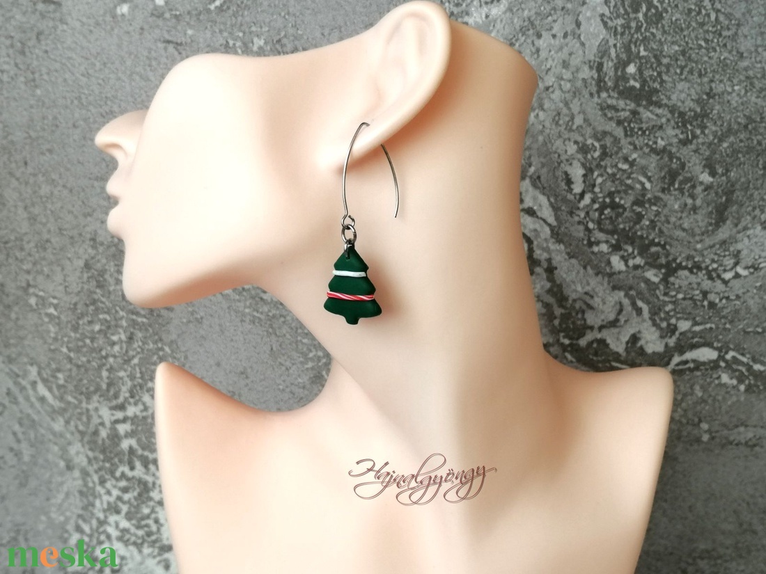 KARÁCSONYFA  fülbevaló - ékszer - fülbevaló - lógó fülbevaló - Meska.hu