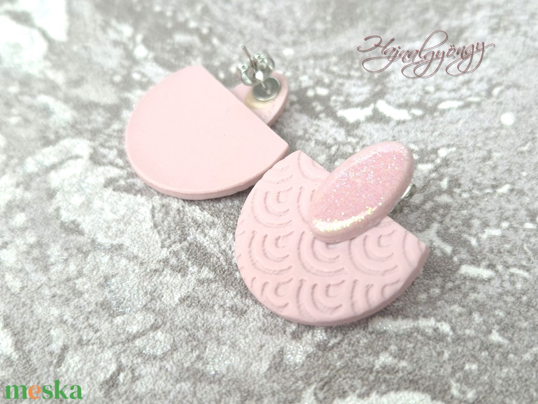 PÚDERHARMAT fülbevaló - ékszer - fülbevaló - lógó fülbevaló - Meska.hu