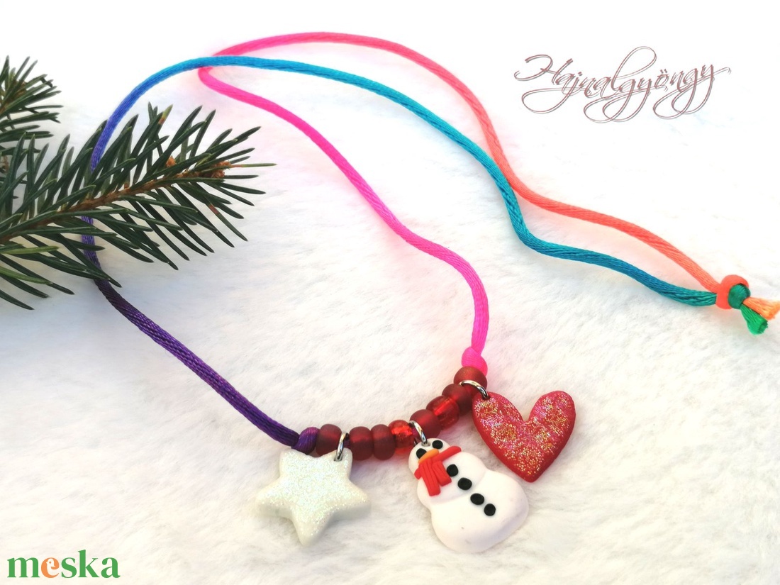 KARÁCSONYI gyerek nyaklánc - ékszer - nyaklánc - medálos nyaklánc - Meska.hu