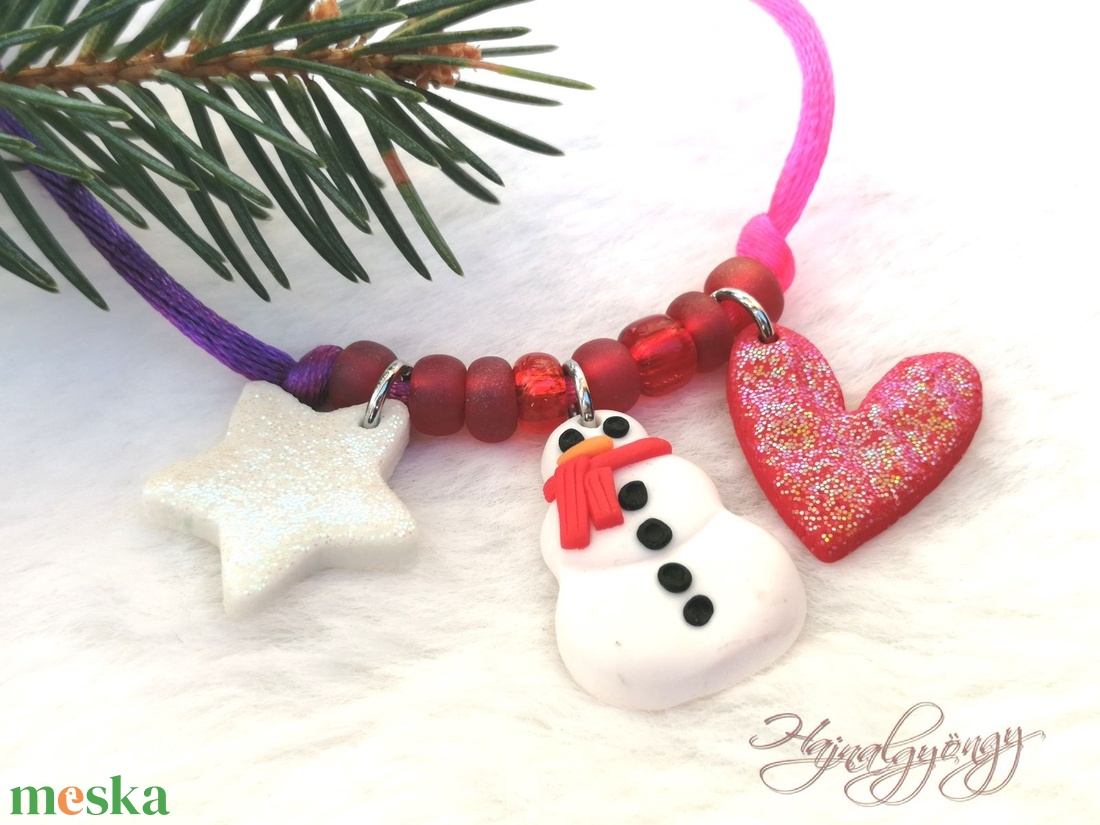 KARÁCSONYI gyerek nyaklánc - ékszer - nyaklánc - medálos nyaklánc - Meska.hu
