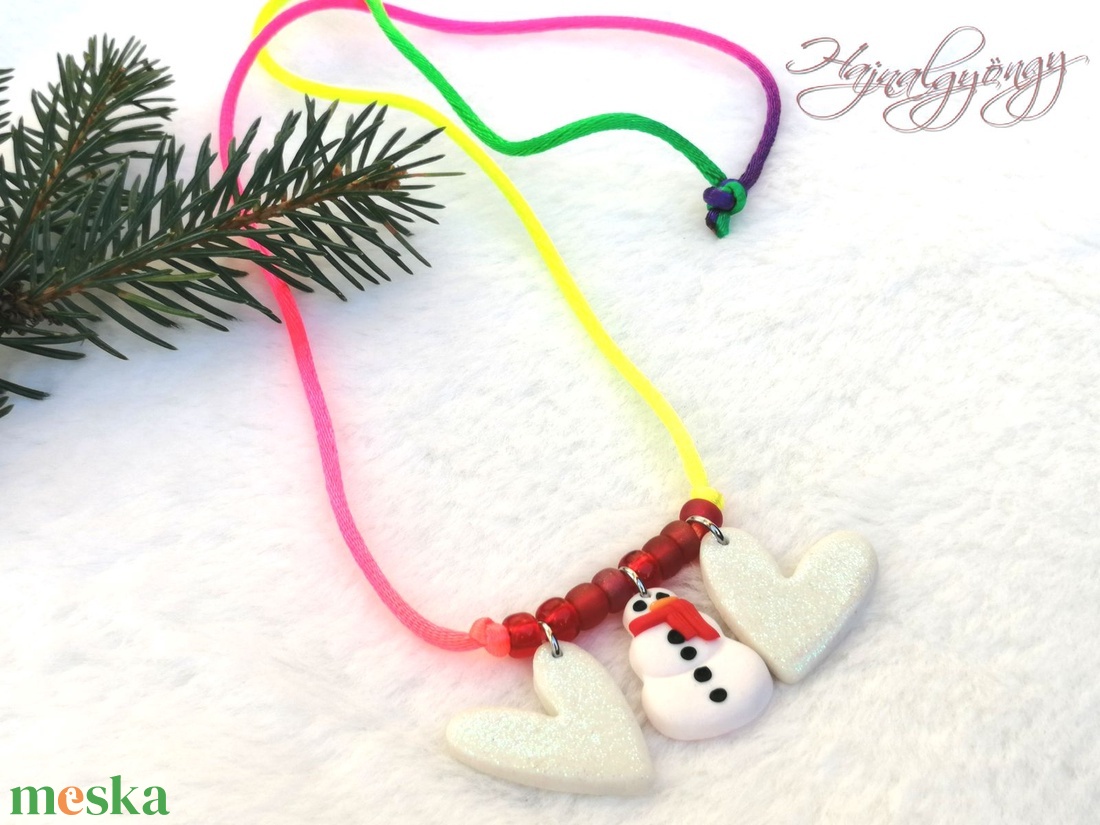KARÁCSONYI gyerek nyaklánc - ékszer - nyaklánc - medálos nyaklánc - Meska.hu