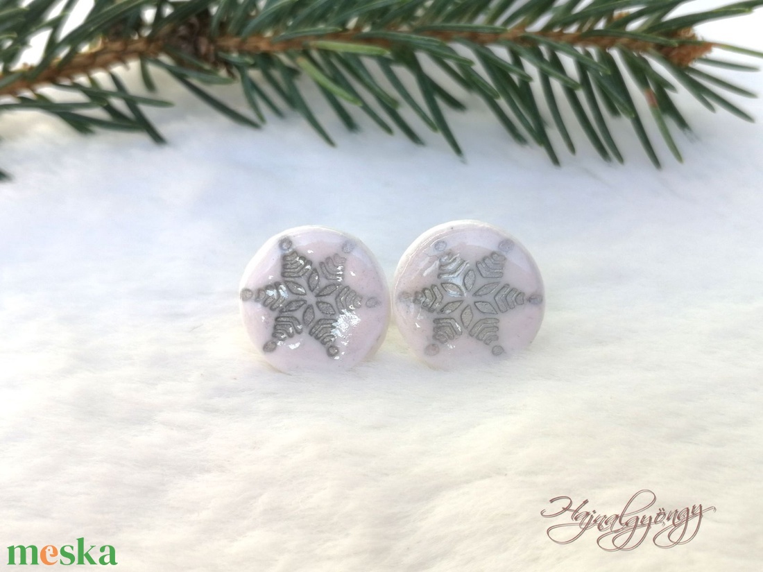 EZÜST HÓPIHE  fülbevaló - ékszer - fülbevaló - pötty fülbevaló - Meska.hu