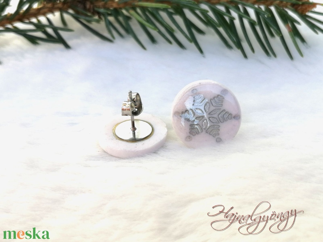 EZÜST HÓPIHE  fülbevaló - ékszer - fülbevaló - pötty fülbevaló - Meska.hu