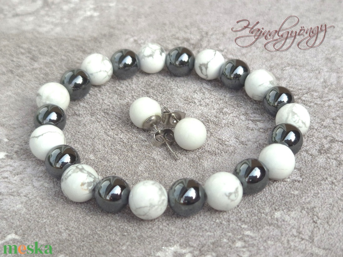 Hematit és howit ásvány ékszerszett - ékszer - ékszerszett - Meska.hu