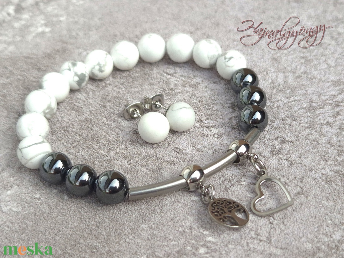 Hematit és howit ásvány ékszerszett - ékszer - ékszerszett - Meska.hu