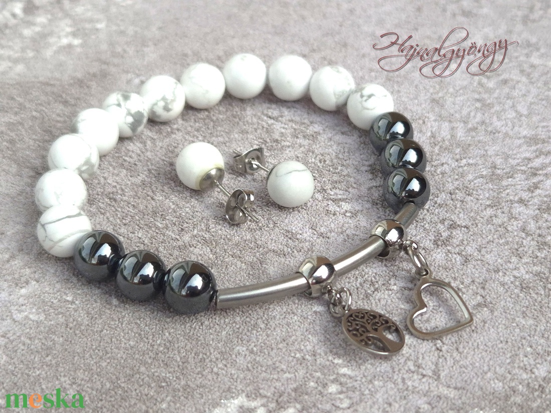 Hematit és howit ásvány ékszerszett - ékszer - ékszerszett - Meska.hu