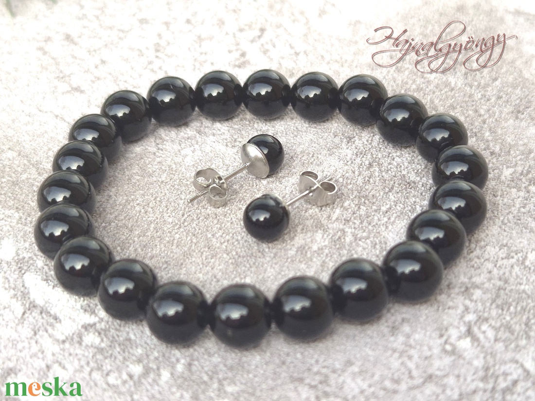 Ónix ásvány ékszerszett - ékszer - ékszerszett - Meska.hu