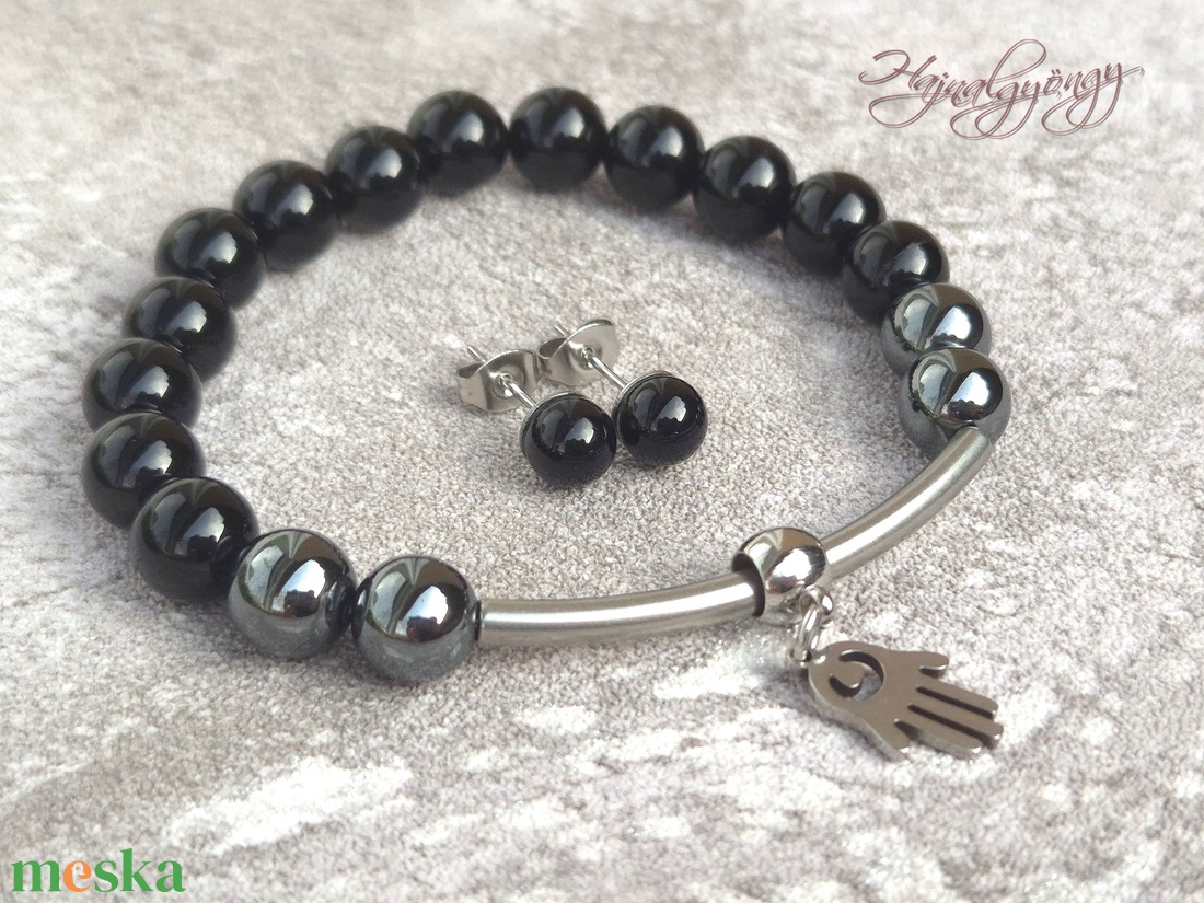 Ónix ásvány ékszerszett - ékszer - ékszerszett - Meska.hu