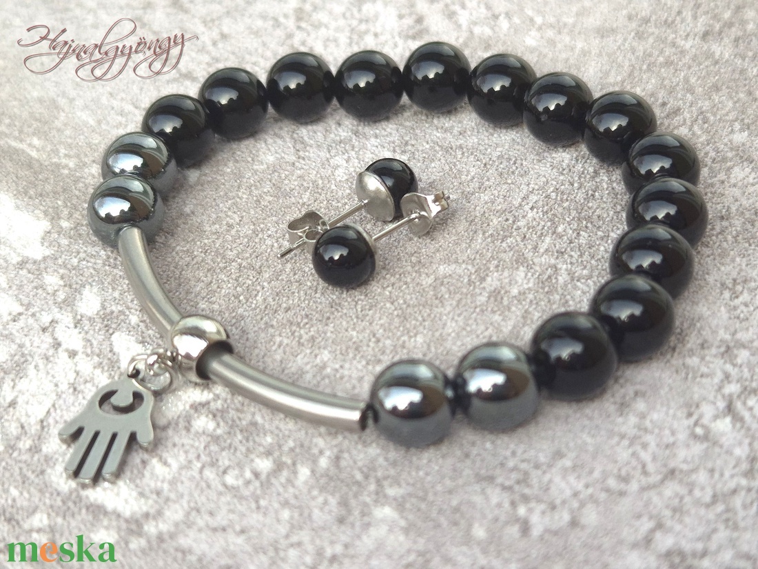 Ónix ásvány ékszerszett - ékszer - ékszerszett - Meska.hu